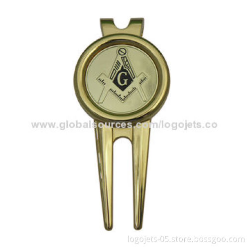 Golf Divot Tool, Customized Colors are Available, with Full 3D Zinc Alloy Process